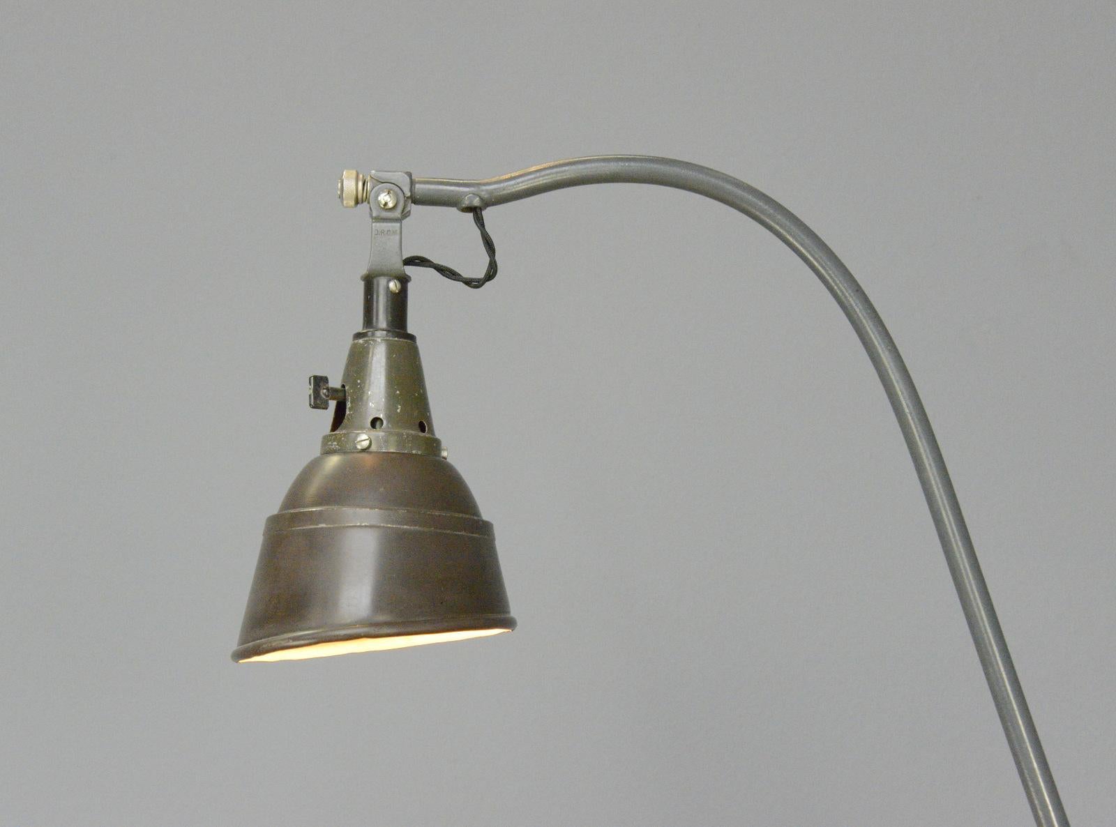 Steel Typ 113 Peitsche Table Lamp by Curt Fischer for Midgard circa 1940s For Sale