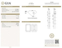 Type 2A Exceptional Flawless GIA Certified 2.80 Carat Emerald Cut Diamond Studs