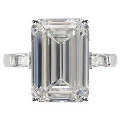 Type 2A GIA 10.03 Carat D Color Emerald Cut Diamond Ring