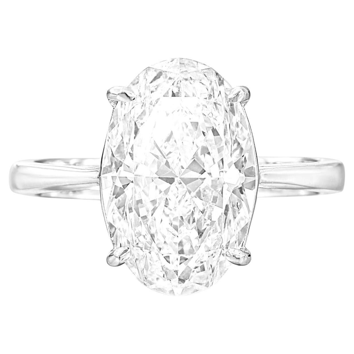 TYPE 2A GIA Certified 5 Carat Oval Cut Diamond D Color Flawless Clarity