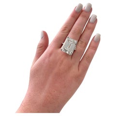 TYPE 2A Golconda GIA Certified 10.33 Carat Emerald Cut Diamond Solitaire Ring