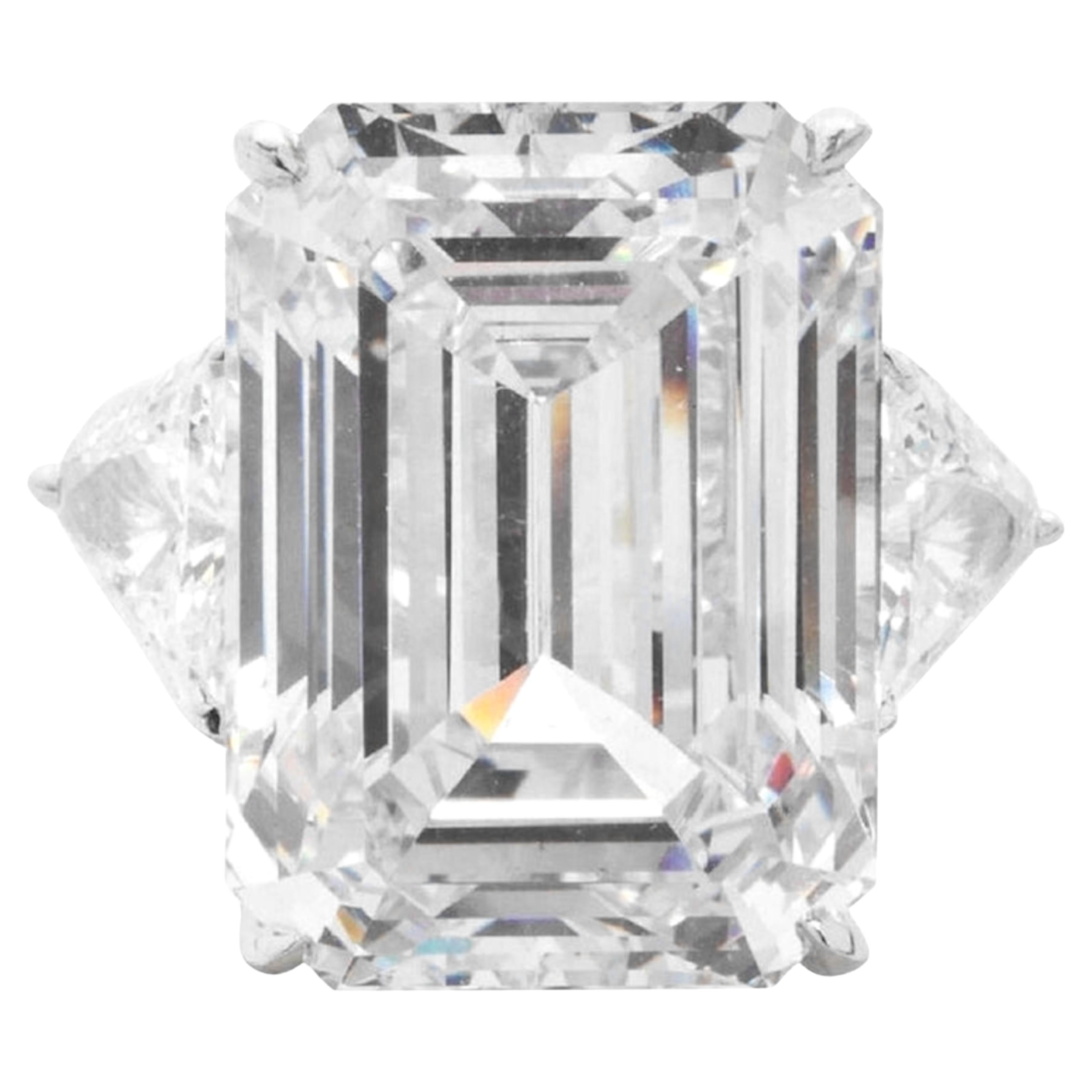 TYPE 2A Golconda Type 10 Carat Emerald Cut Diamond Ring