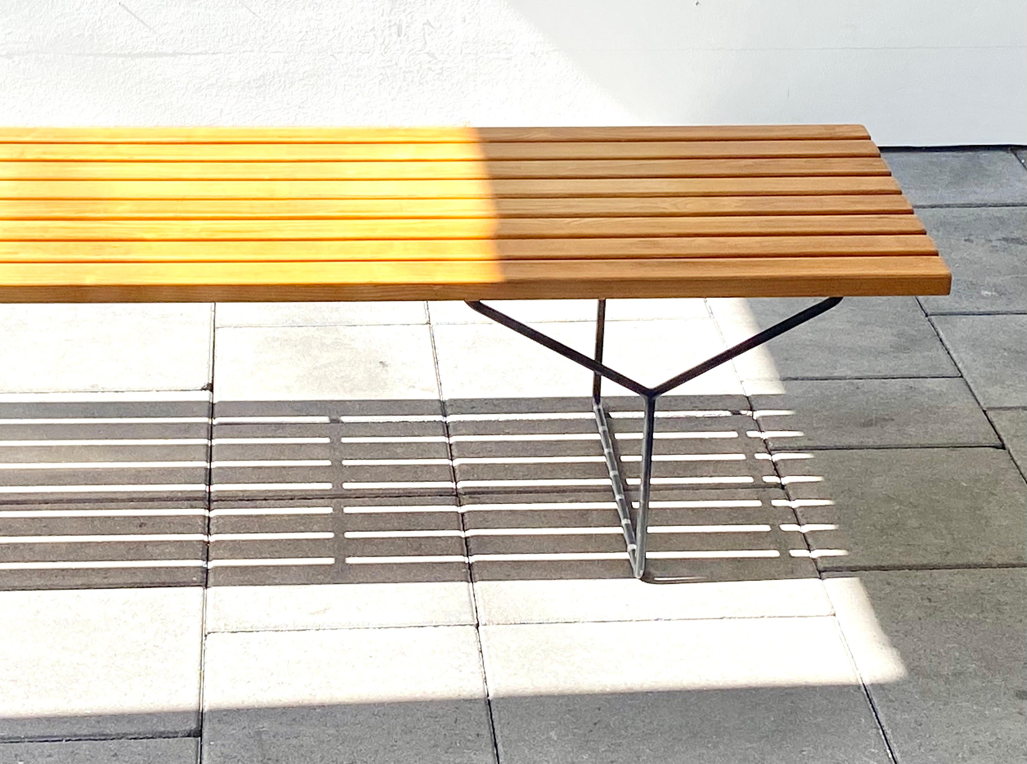 Type 400 slat bench designed by Harry Bertoia for Knoll International 1952 13