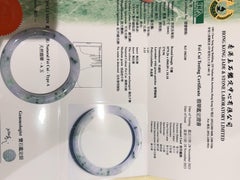 Type A burmese lavender jadeite bangle with certificate