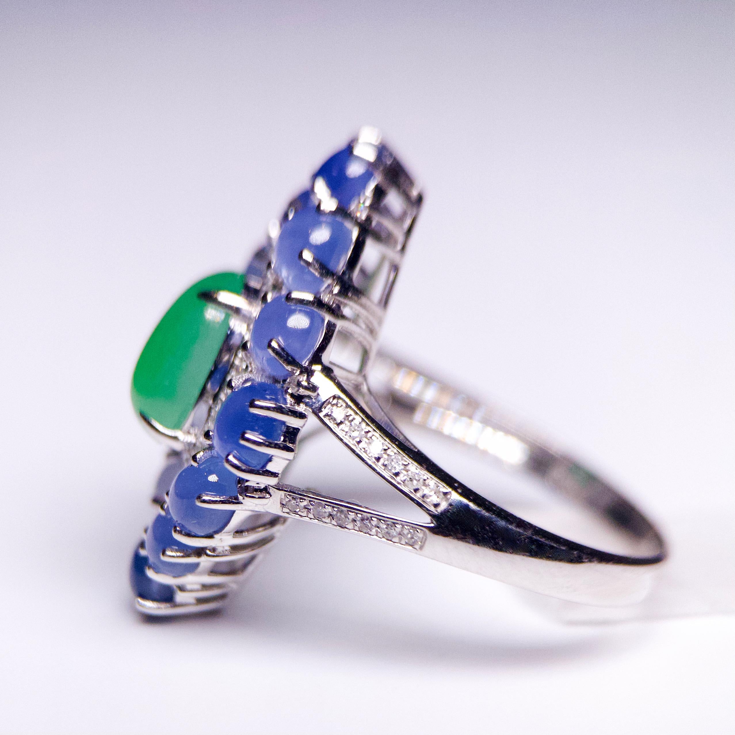 green star sapphire ring