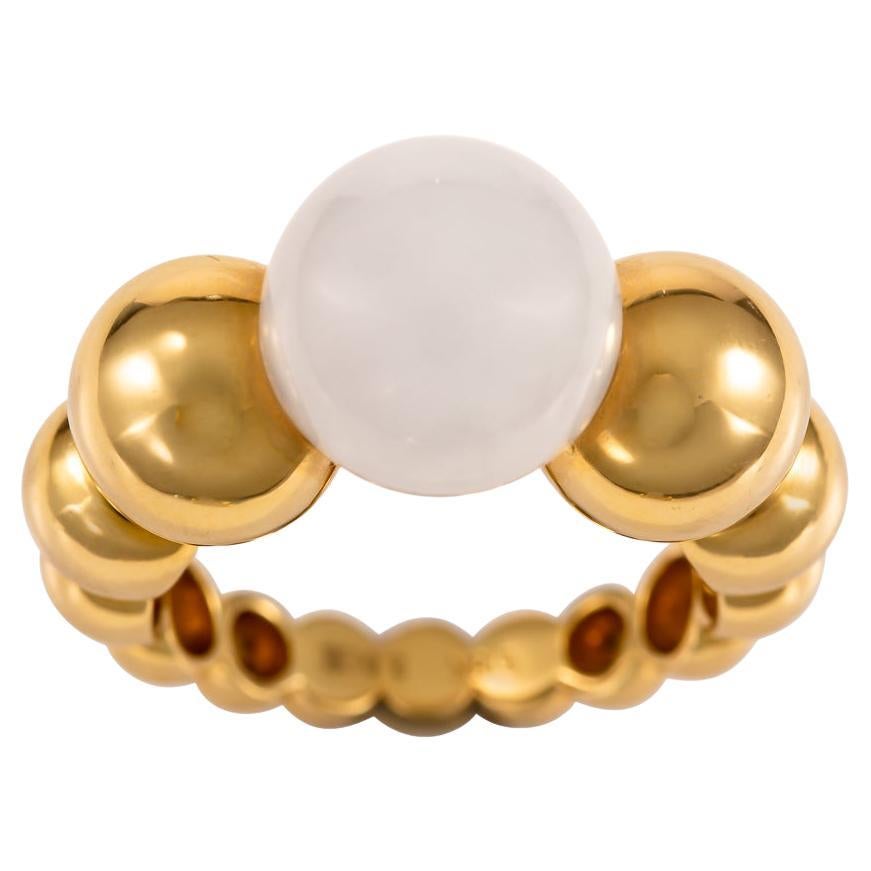 Ambrosi Cellini Exclusive 18 Karat Rose Gold and Lavender Jade Clover Ring  For Sale at 1stDibs