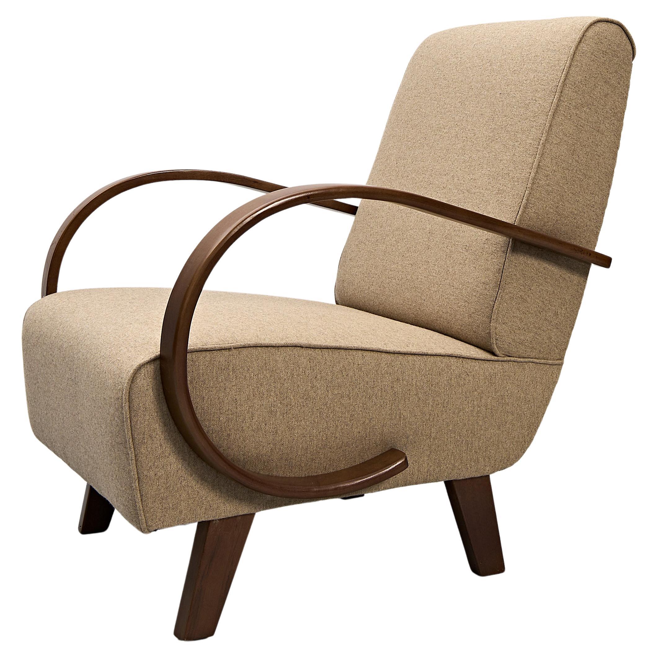 Type C Armchair by Jindřich Halabala, 1930s For Sale