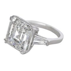 Type IIA Exceptional GIA Certified 10 Carat Asscher Cut Diamond Ring