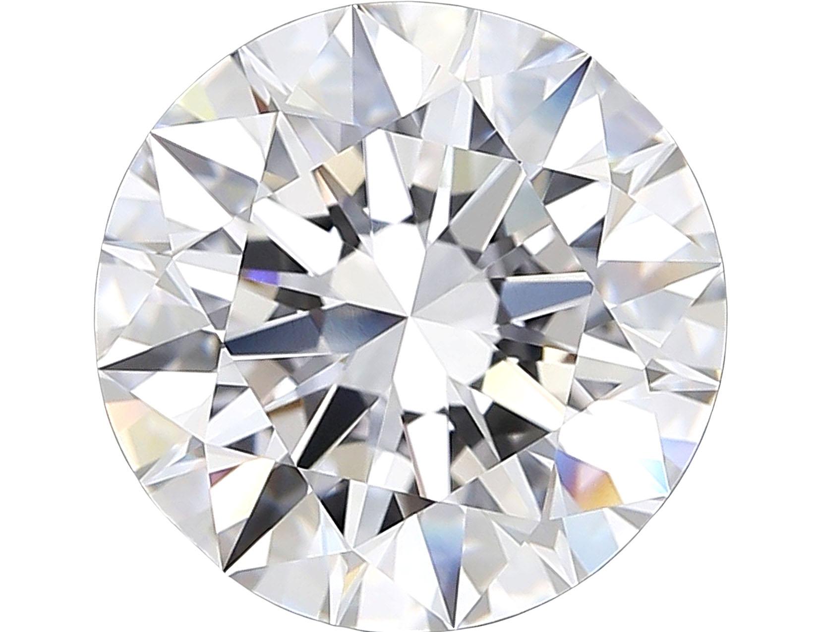 Contemporary Exceptional GIA Certified 5.70 Carat Round Cut Diamond D Color VVS1 Clarity For Sale