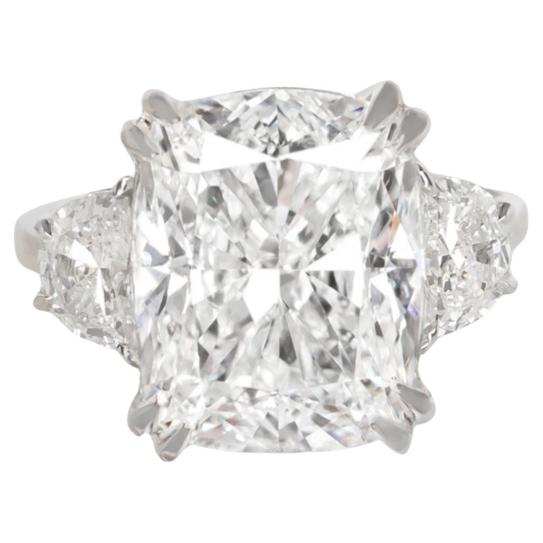 Women's or Men's TYPE IIA GIA Certified 7 Carat Cushion Cut Diamond Ring