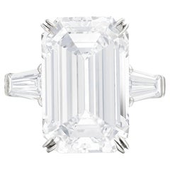 Type IIA Golconda D Color GIA Certifield 6.08 Ct Emerald Cut Diamond Ring