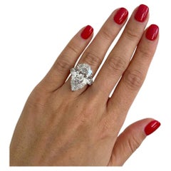 TYPE IIA Golconda type 10 Carat Pear Cut Flawless Diamond Ring