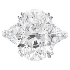 Type IIA Golconda Type GIA Certified 10 Carat Oval Diamond Ring