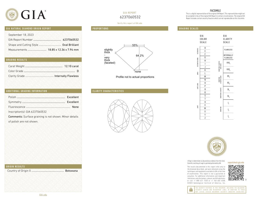 TYPE IIA Golconda type bague pavée de diamants ovales de 12 carats certifiés GIA Neuf - En vente à Rome, IT
