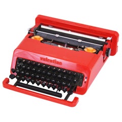Schreibmaschine Olivetti Valentine Ikonisches Design von Ettore Sottsass:: Italien:: 1970er Jahre