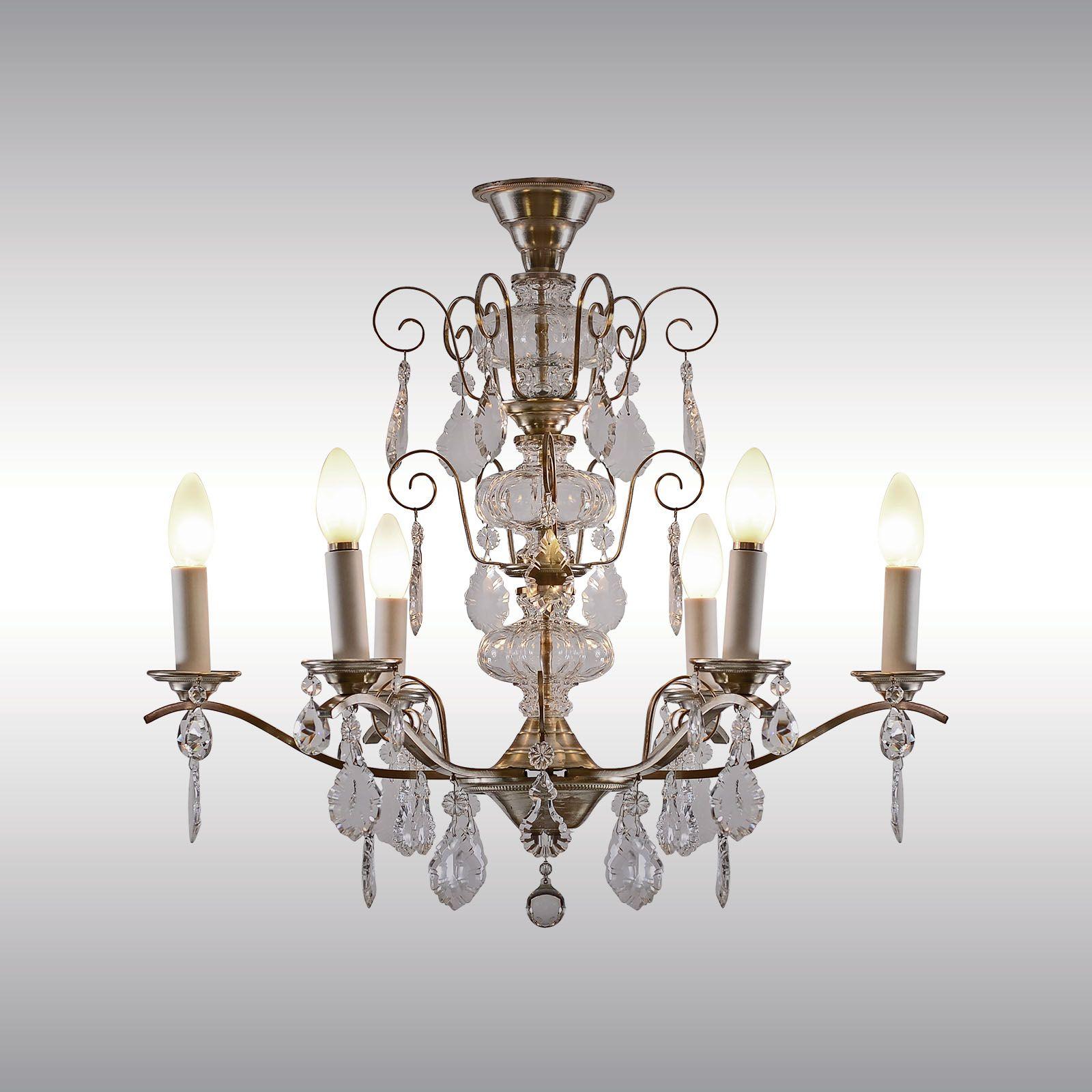 Mid-Century moderno Tipico lampadario di cristallo austriaco originale degli anni '50 di metà secolo moderno in vendita