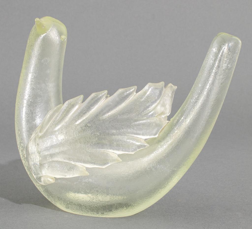 Tyra Lundgren (Swedish, 1897-1979) for Venini Murano Art Glass Bird Sculpture, model 2601, circa 1936-7, marked 