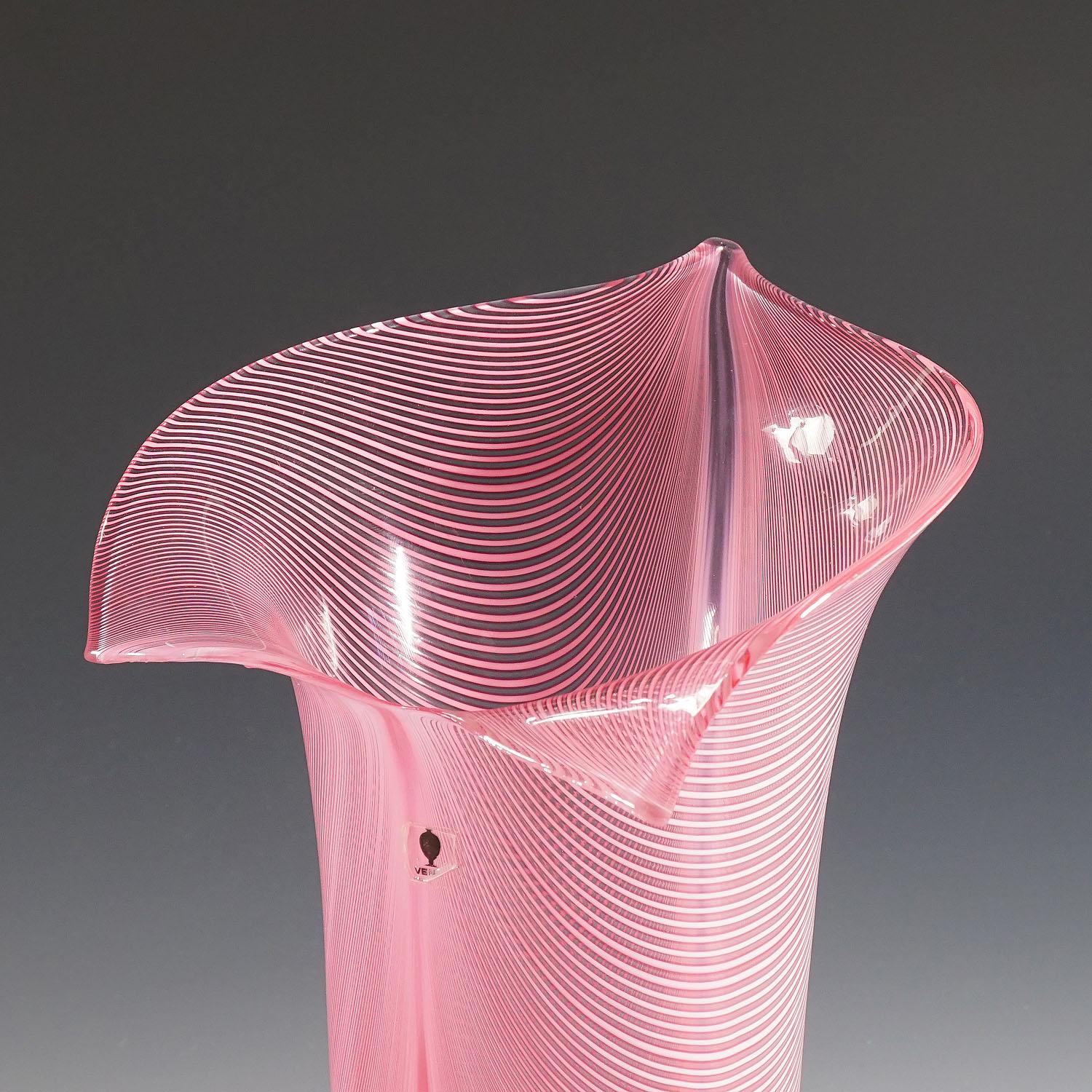 Mid-Century Modern Tyra Lundgren Vase 'Calla' for Venini For Sale