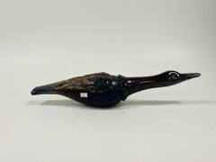 Canard TYRA LUNGREN en verre de Murano estampillé à l'acide VENINI circa 1955.