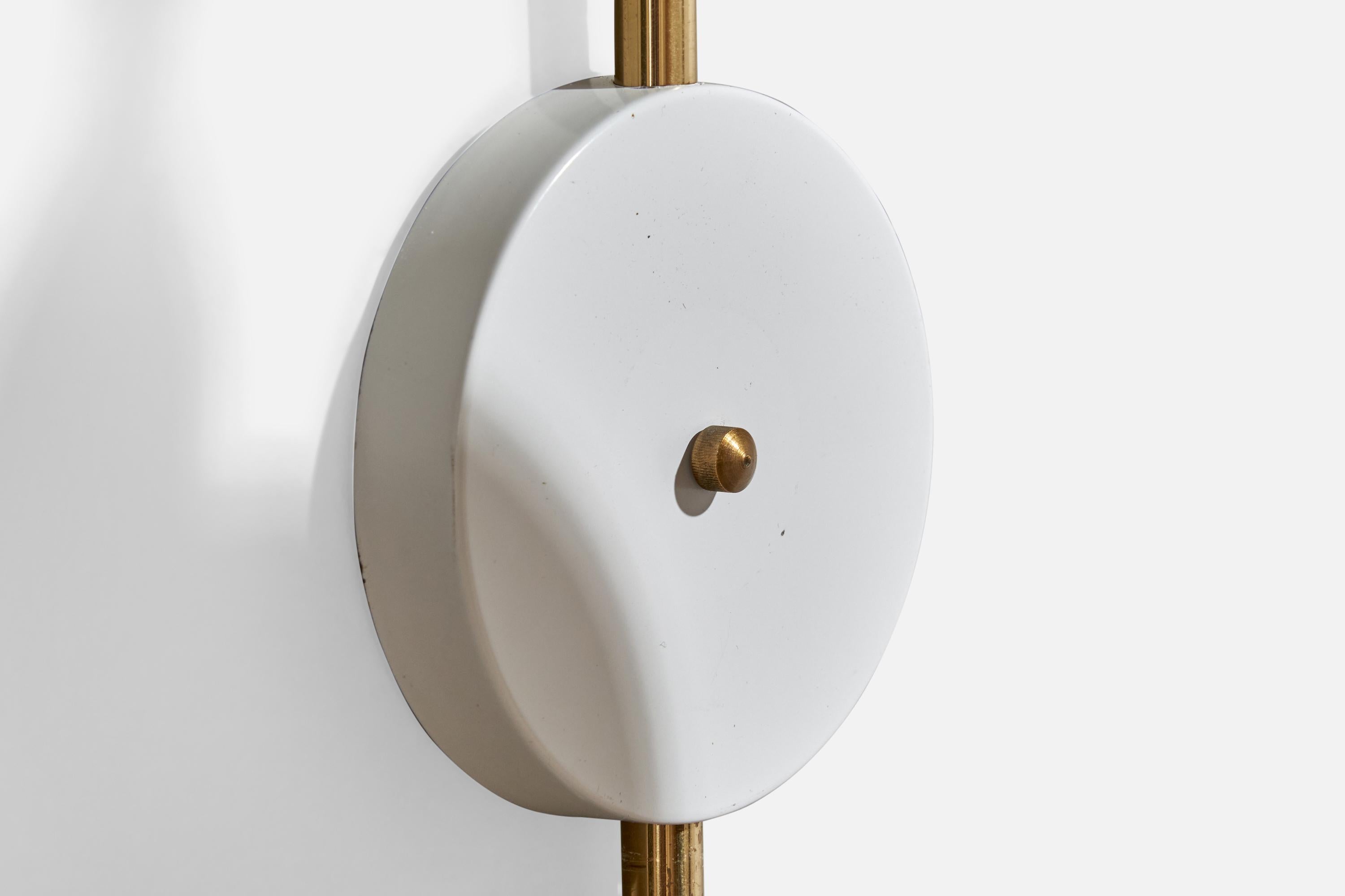 Late 20th Century Tyringe Konsthantverk, Wall Light, Brass, Metal, Cotton, Sweden, 1990s For Sale