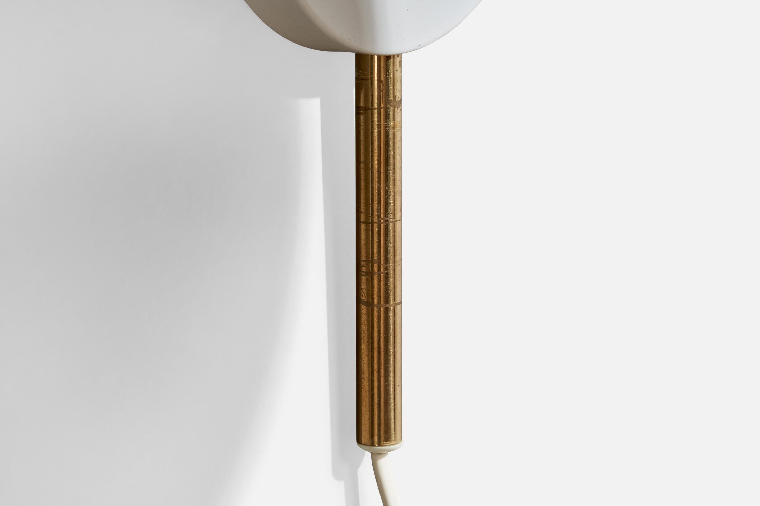 Tyringe Konsthantverk, Wall Light, Brass, Metal, Cotton, Sweden, 1990s For Sale 1