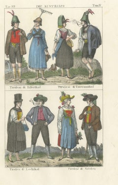 Tyrolean Costume of the Zillertal, Unterinntal, Lechtal and Gröden, 1842