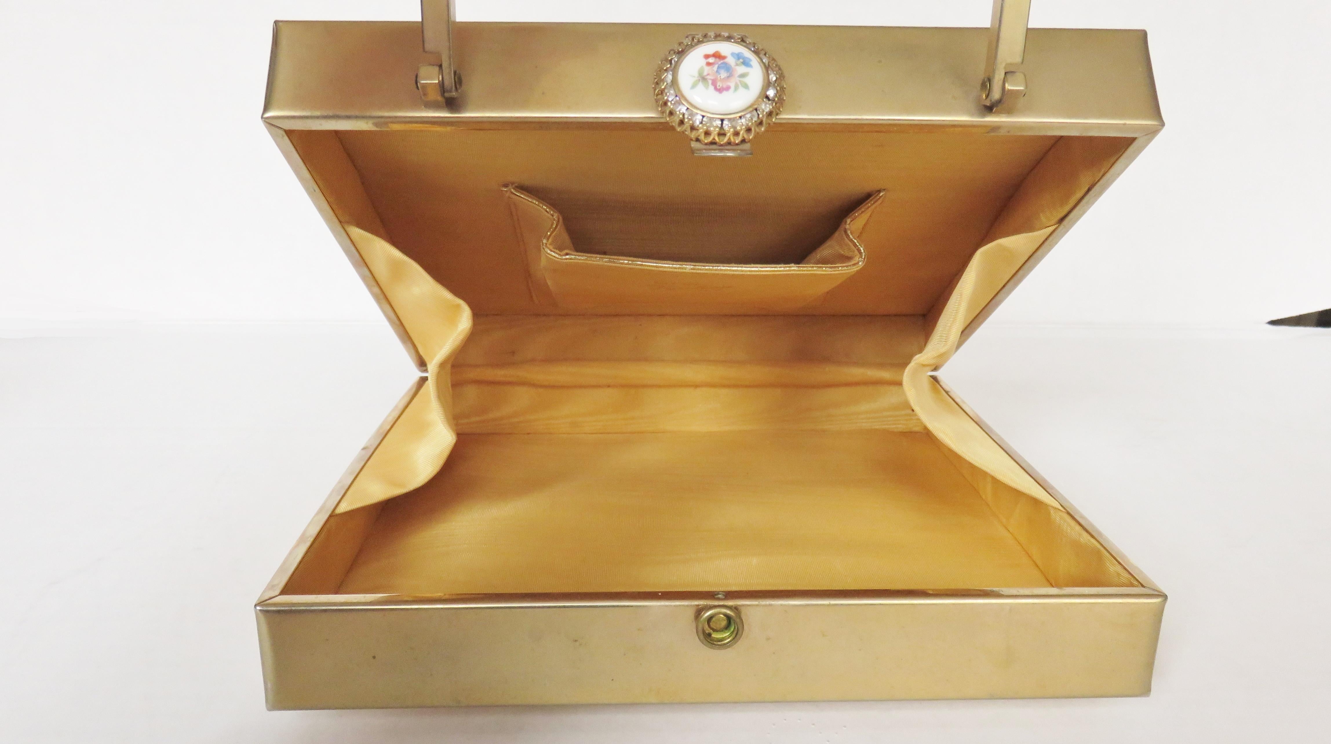Tyrolean Gold Box Purse 1950s 5