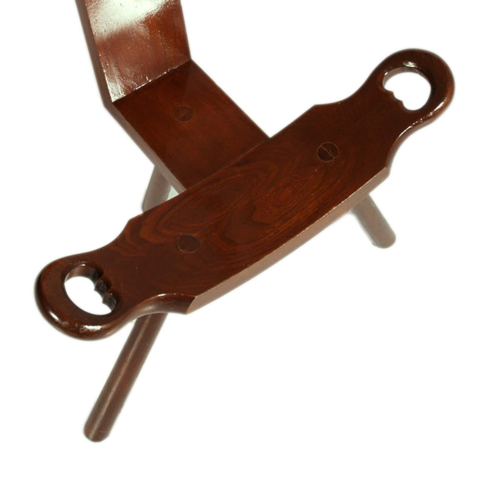 Tyrolean mountain chair in solid oak, handcrafted in brutalist style
it is mainly used for milking livestock but is also used as a seat in mountain houses and cabins
