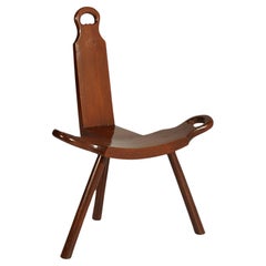 Silla tirolesa de montaña , Roble macizo, Hecha a mano , Estilo brutalista, pulida a la cera