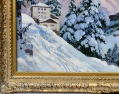 "Tyrolean Village at Dusk" Painting by Alois Arnegger