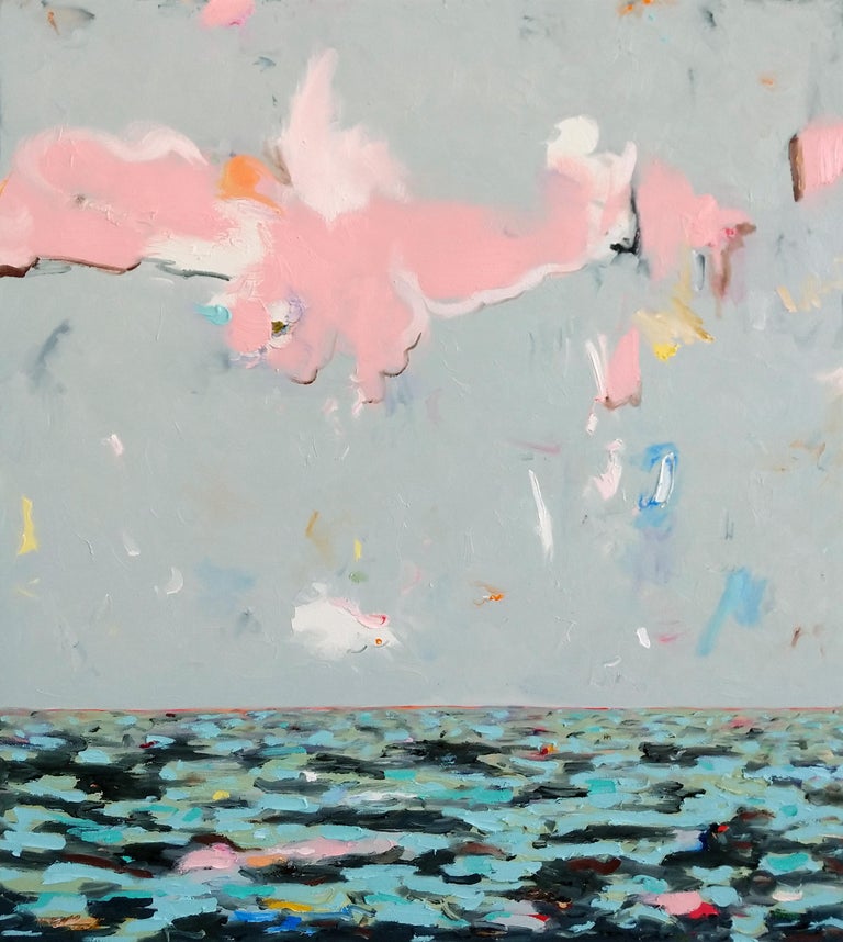 Tyrone Layne The Hudson original abstract oil painting by Tyrone