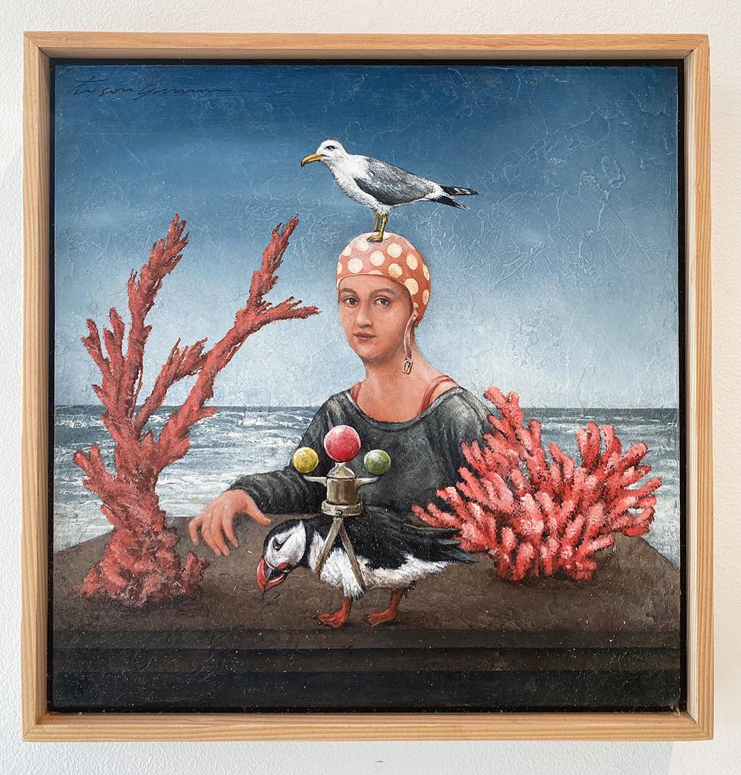 The Last Red Coral Diver - Painting by Tyson Grumm