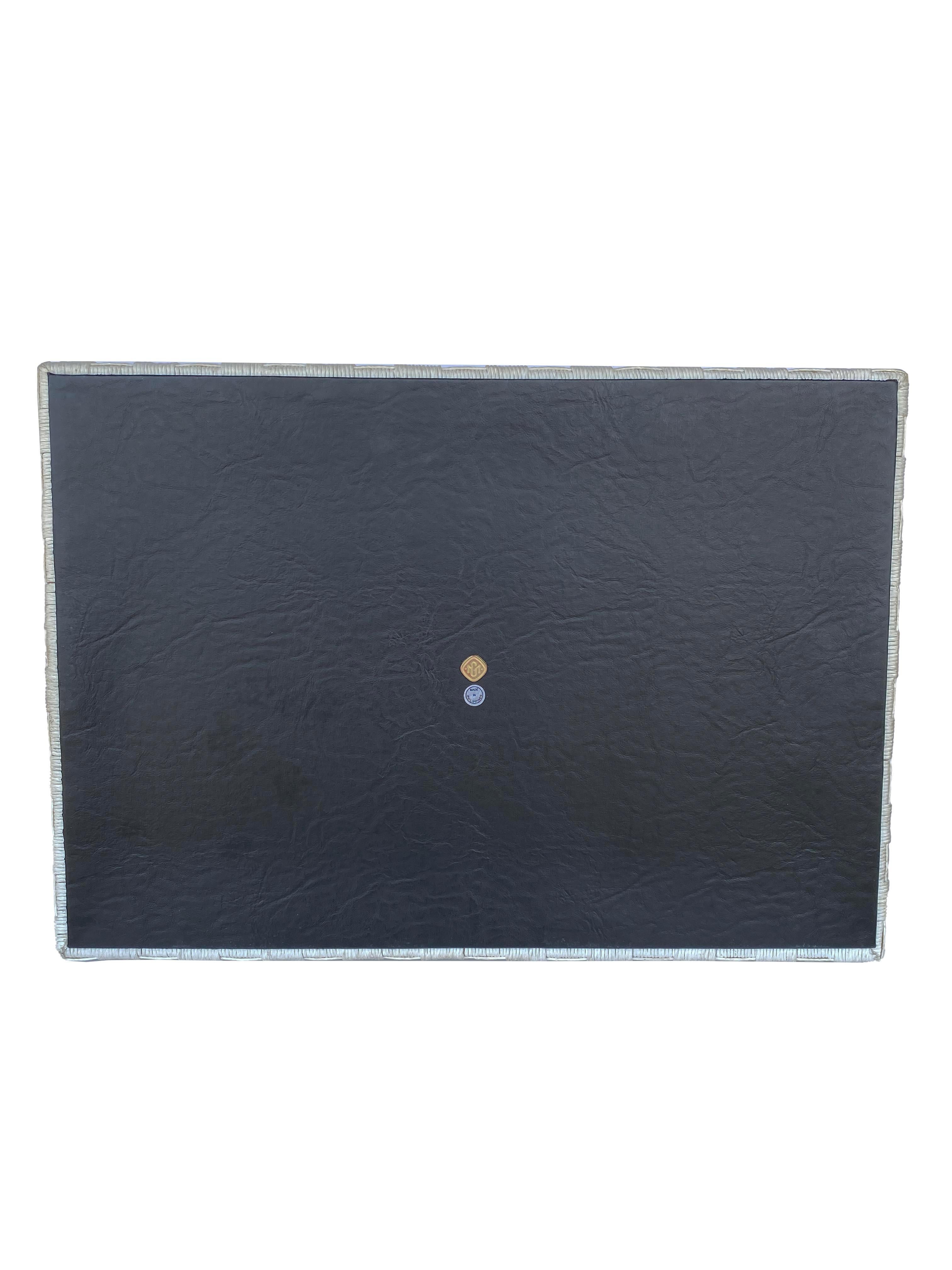 Tytus White Basketweave Raffia Tray For Sale 5