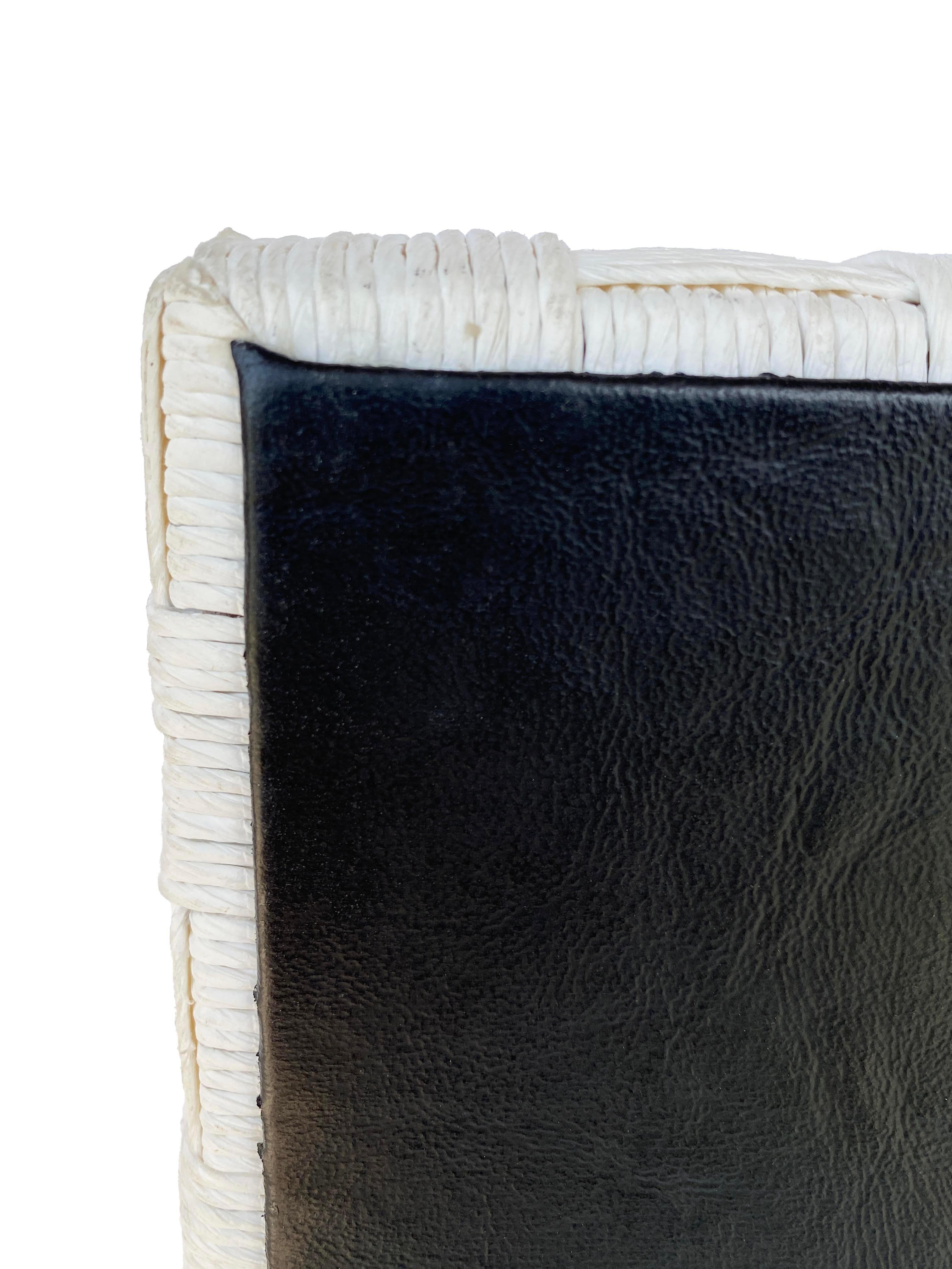 Tytus White Basketweave Raffia Tray For Sale 6