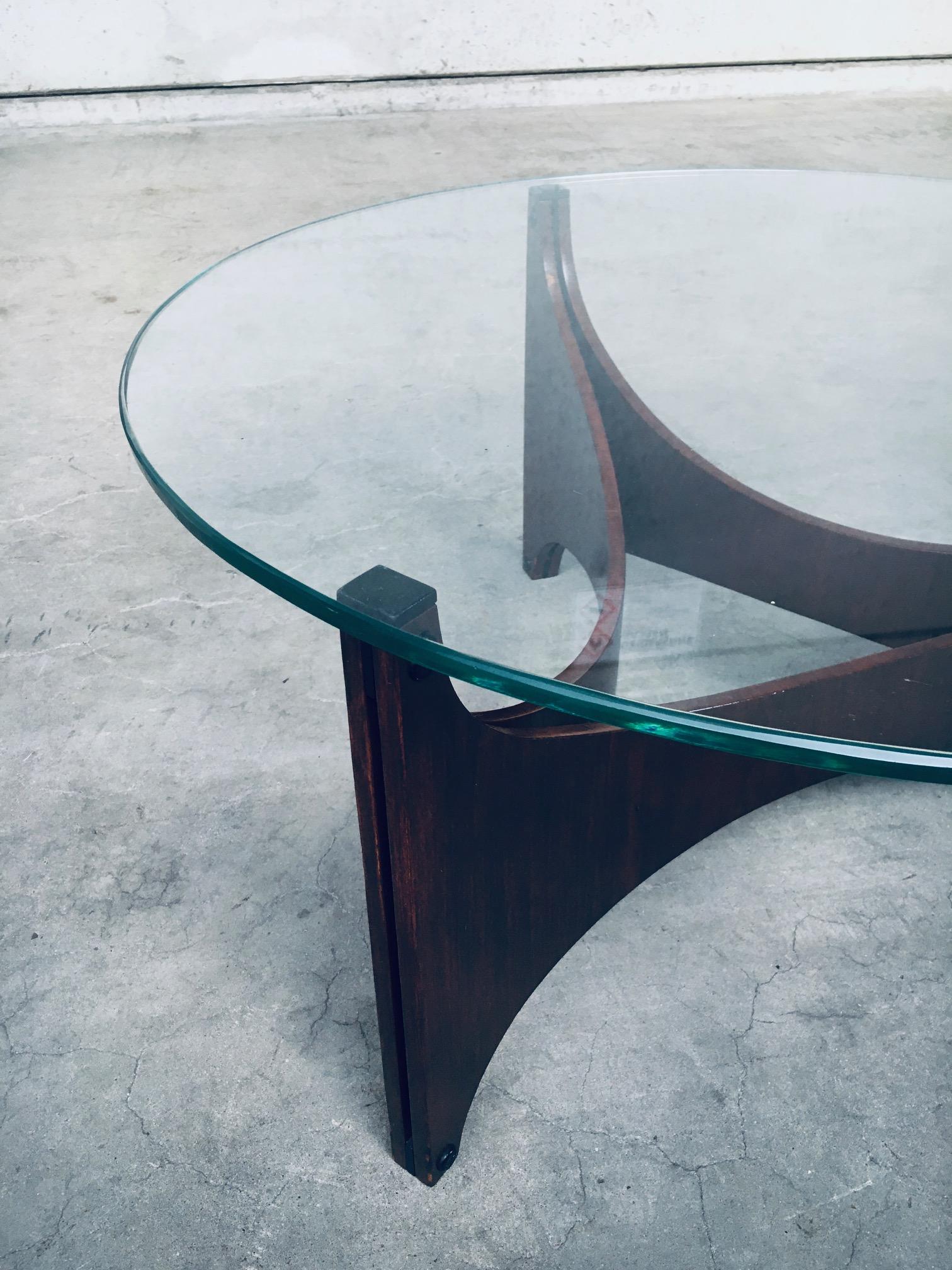 Glass TZ75 Tripod Coffee Table by Werner Blaser for Spectrum, Netherlands, 1960's