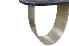 'U-Bench' Black YSL Marble and Brass Seating Bench