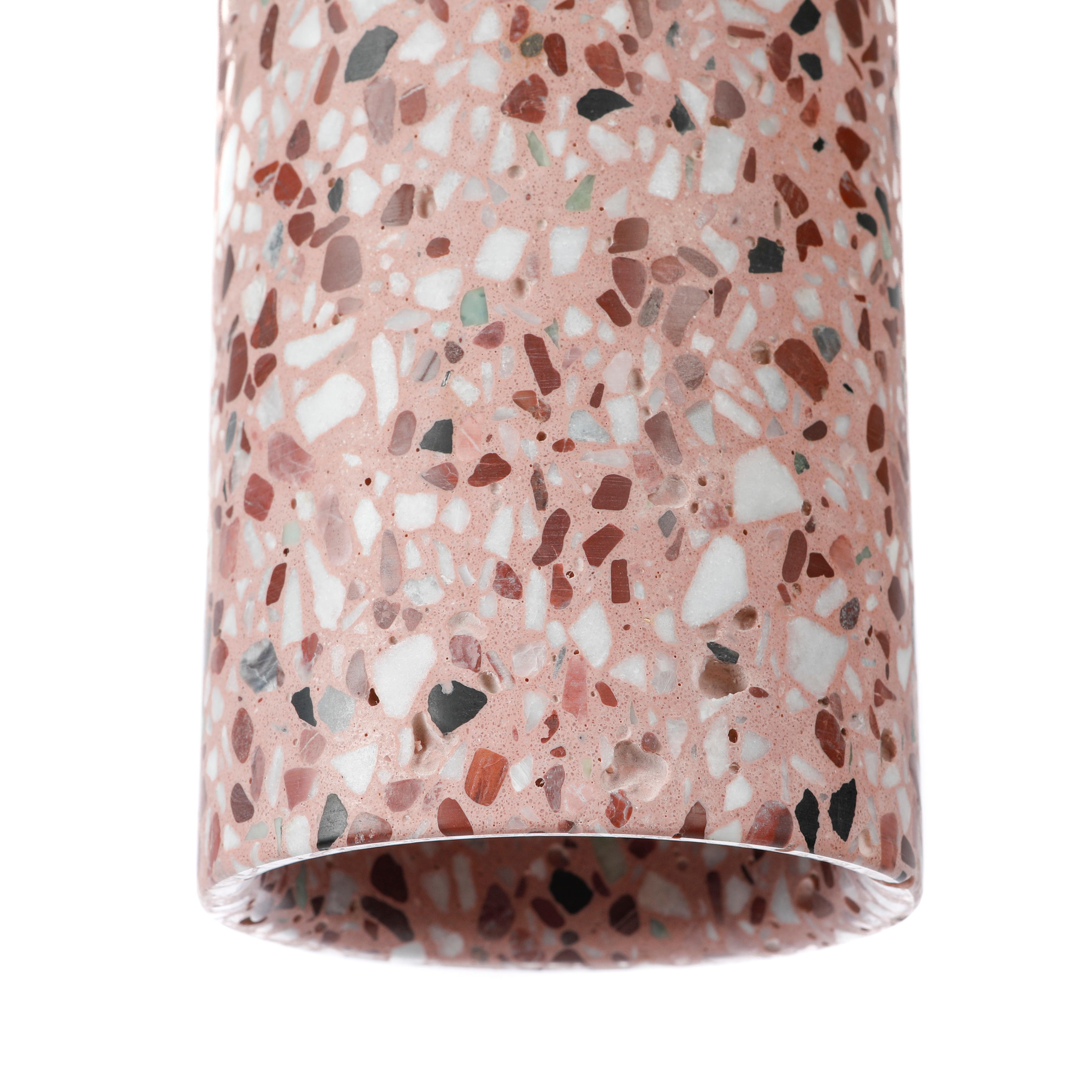 'U' Black Terrazzo Pendant Lamp by Bentu Design In New Condition For Sale In Paris, FR