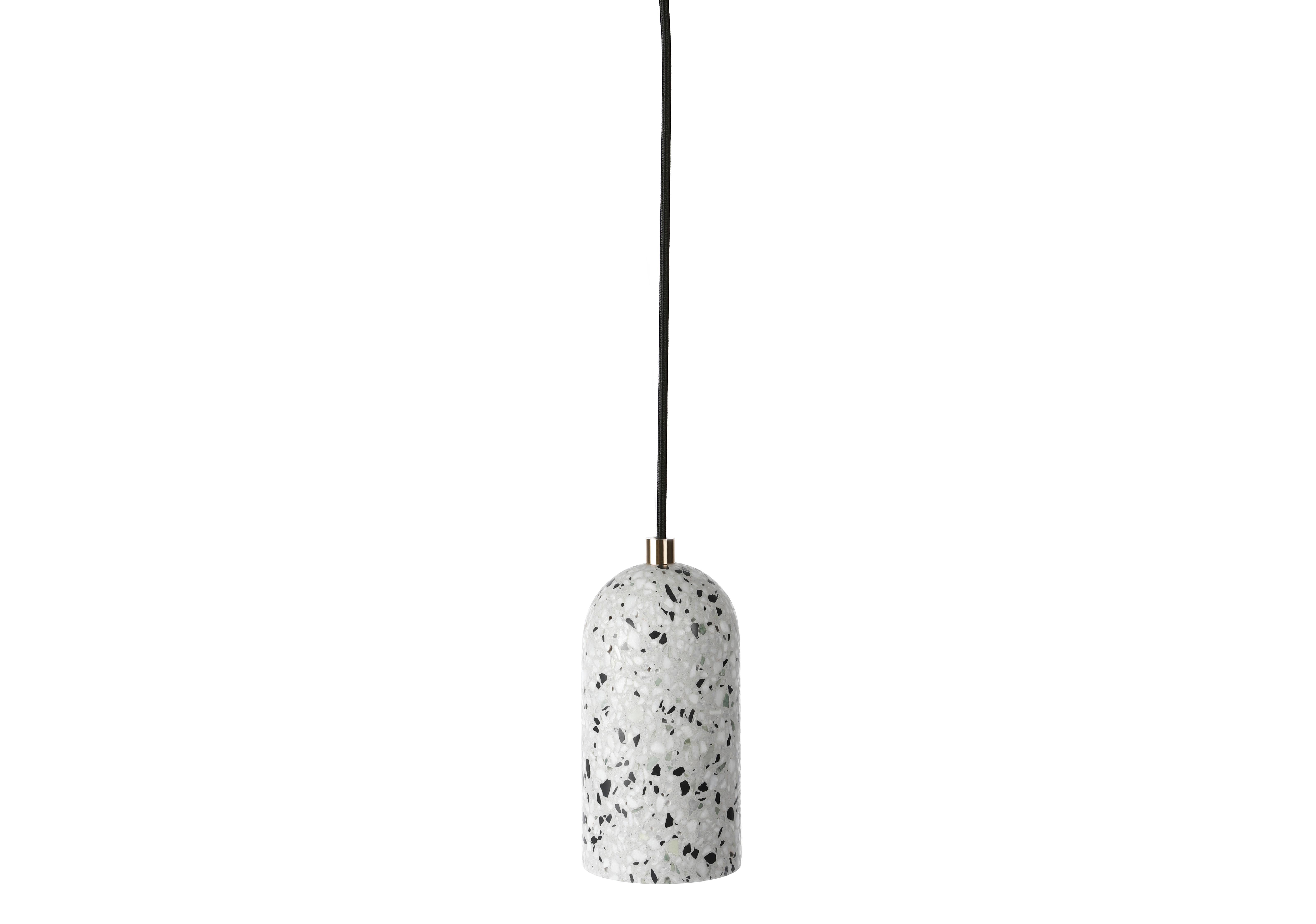 Schwarze Terrazzo-Hängelampe 'U' von Bentu Design im Angebot 1