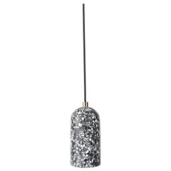 'U' Black Terrazzo Pendant Lamp by Bentu Design