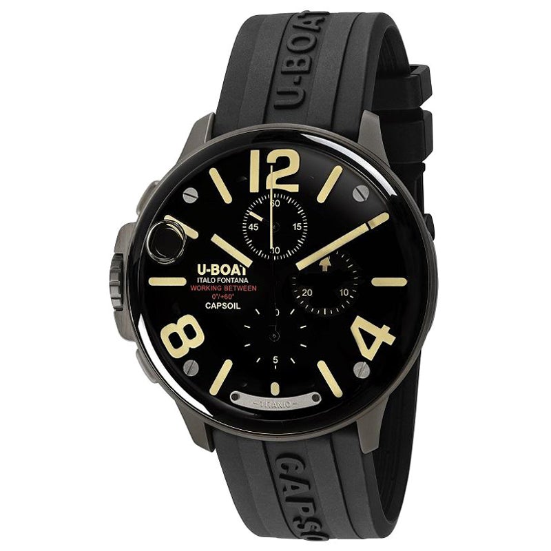 Reloj de hombre U-Boat Capsoil Cronógrafo Cuarzo Esfera Negra 8897