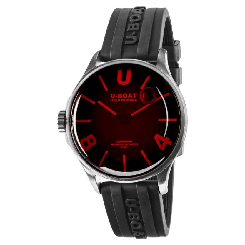 Montre pour homme U-Boat Capsoil à cadran à quartz rouge foncé 9305