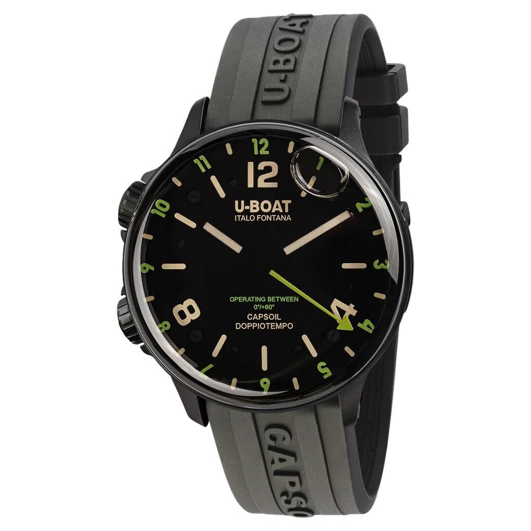 U-Boat Capsoil Doppiotempo Quartz Black Dial Men's Watch 8840 For Sale
