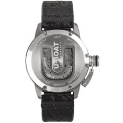 U-Boat Classico 40mm Automatic Black Dial Vintage Screws Bezel Watch 8890