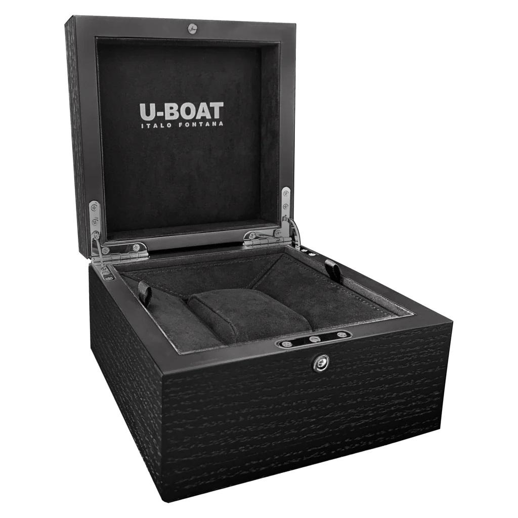 Montre U-Boat Classico 40mm Automatic Black Dial Vintage Screws Bezel 8890 en vente 1