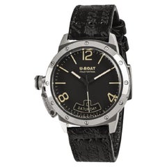 U-Boat Classico 40mm Automatic Black Dial Vintage Screws Bezel Watch 8890