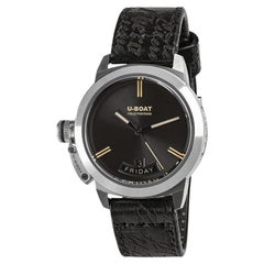 Montre U-Boat Classico 40mm Automatic Vintage Black Dial Leather Strap  8891