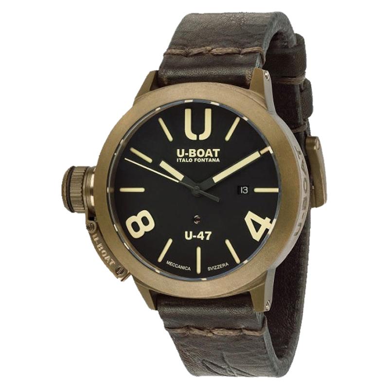 U-Boat Classico U-47 Bronze with Leather Strap Men's Watch 7797 For Sale