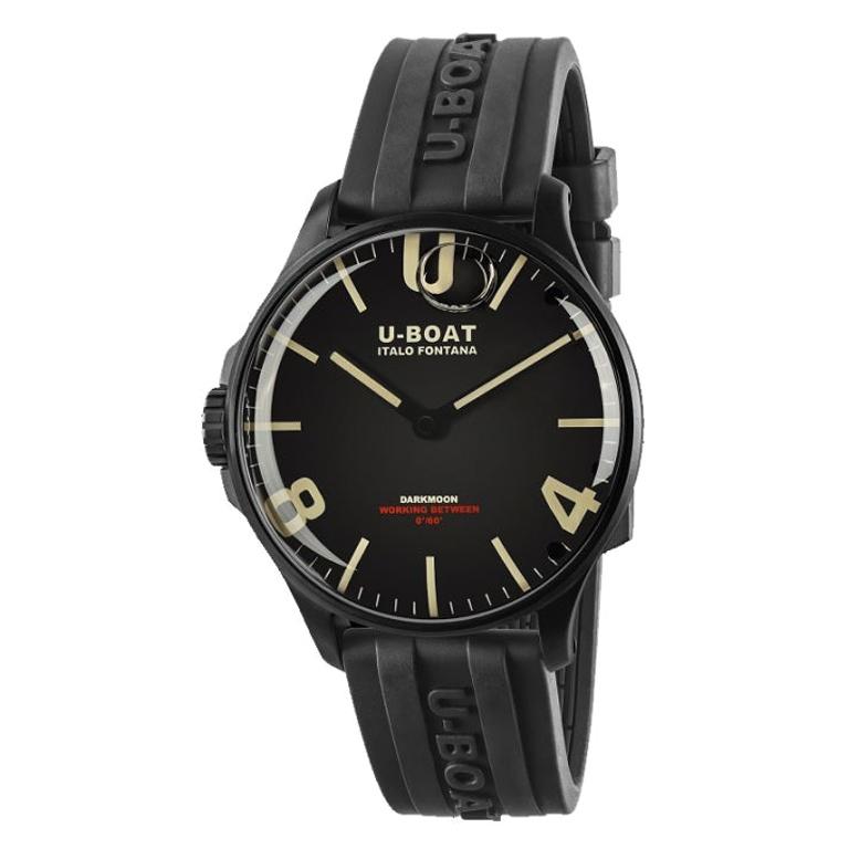 U-Boat Darkmoon IPB Black Rubber Men's Watch 8464 For Sale