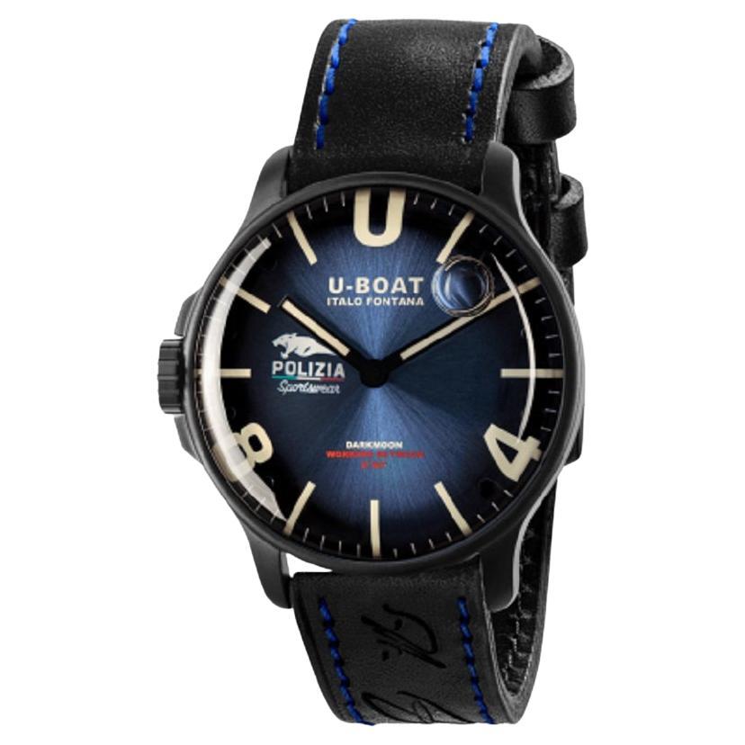 U-Boat Darkmoon Pantera Quartz Blue Dial Men's Watch 9180 For Sale
