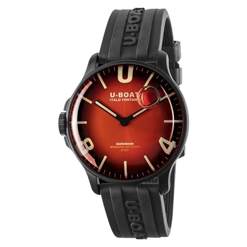 U-Boat Darkmoon Red IPB Soleil Men's Watch 8697 For Sale